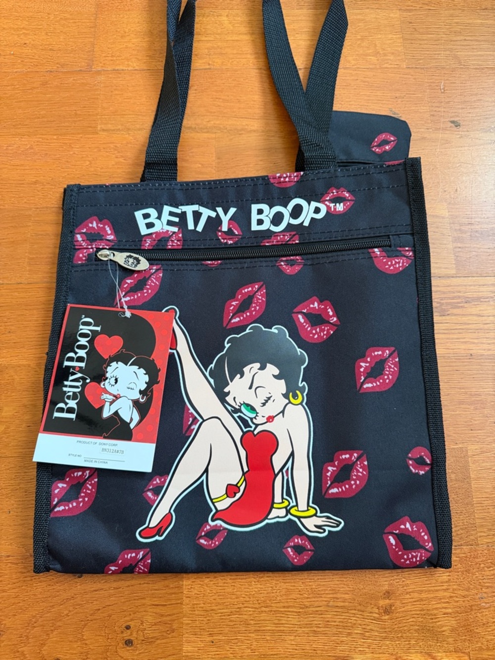 Betty Boop Black Tote Bag